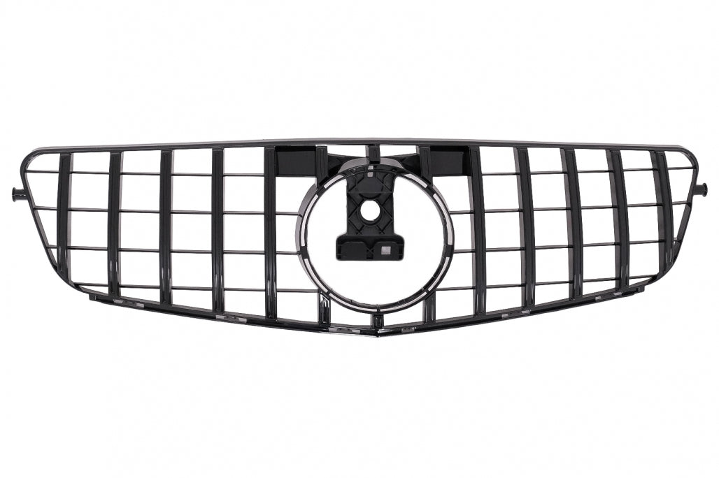 Body Kit C63 Design with GT-R Panamericana Grille Piano Black for Mercedes C-Class W204 Sedan (2007–2014)