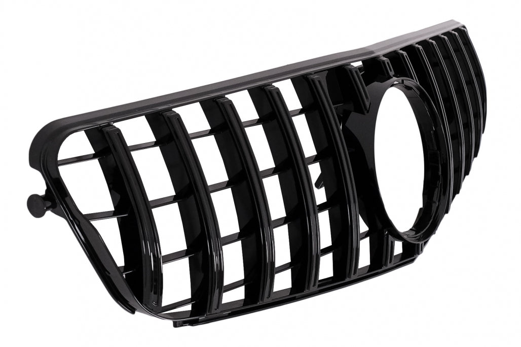 Body Kit C63 Design with GT-R Panamericana Grille Piano Black for Mercedes C-Class W204 Sedan (2007–2014)