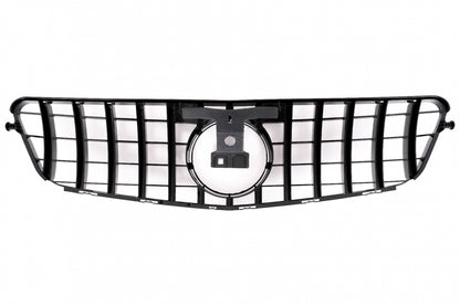 Body Kit C63 Design with GT-R Panamericana Grille Piano Black for Mercedes C-Class W204 Sedan (2007–2014)