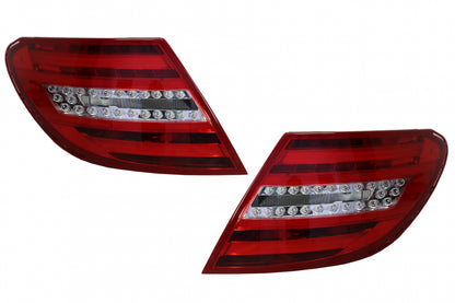 Body Kit C63 Design with LED Taillights for Mercedes C-Class W204 Sedan (2007–2015)