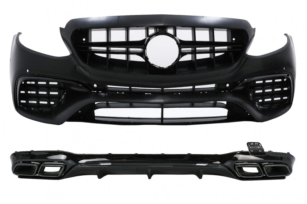 Body Kit E63 Design Night Package Glossy Black for Mercedes E-Class W213 AMG Line (2016–2019)