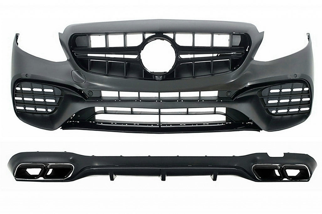 Body Kit E63 Design with Black Exhaust Tips for Mercedes E-Class W213 (2016–2019)