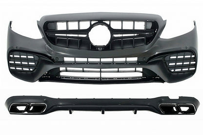 Body Kit E63 Design with Black Exhaust Tips for Mercedes E-Class W213 (2016–2019)
