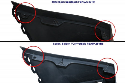 Body Kit with Diffuser and Exhaust Tips for Audi A3 8V Sedan Cabrio 2012–2015 RS3 Design