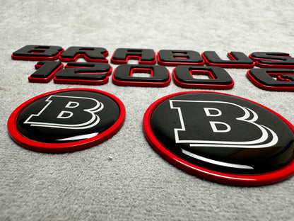 Brabus 1200 GT black with red metal emblems set for Mercedes GT