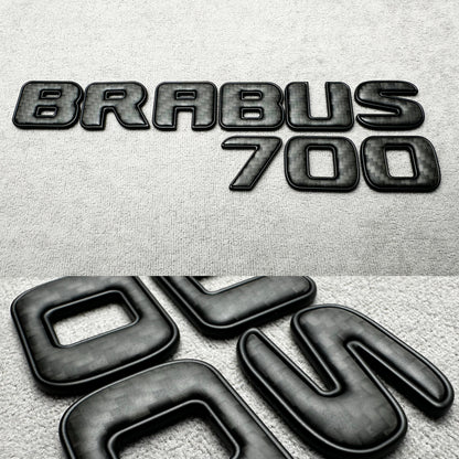 Brabus 700 carbon matte with metal trunk badge emblem for Mercedes, sleek and durable design for high-performance vehicles