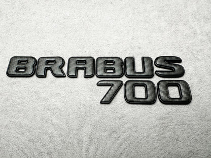 Brabus 700 carbon matte with metal trunk badge emblem for Mercedes, sleek and durable design for high-performance vehicles