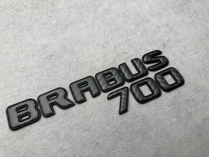 Brabus 700 carbon matte with metal trunk badge emblem for Mercedes, sleek and durable design for high-performance vehicles