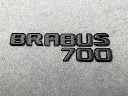Brabus 700 carbon matte with metal trunk badge emblem for Mercedes, sleek and durable design for high-performance vehicles