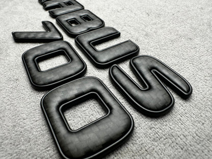 Brabus 700 carbon matte with metal trunk badge emblem for Mercedes, sleek and durable design for high-performance vehicles