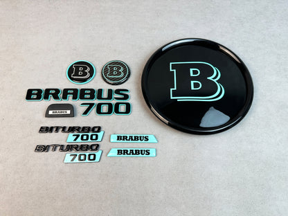 Brabus 700 rear trunk letters in Tiffany Blue for G-Class