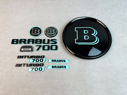 Brabus 700 rear trunk letters in Tiffany Blue for G-Class