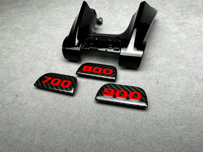 Luxury Brabus flat carbon steering wheel emblem with "700" sign for high-performance cars