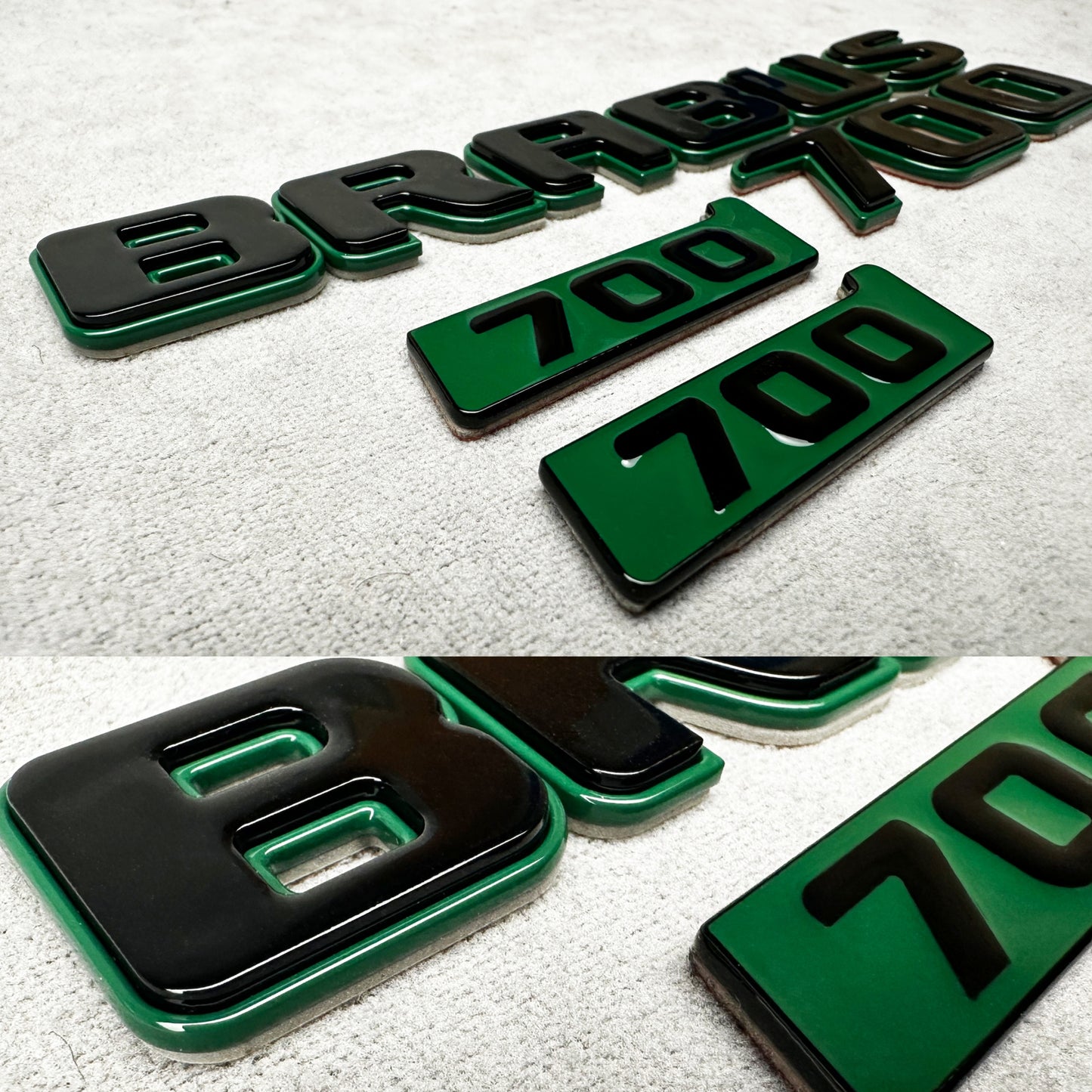 Brabus 700 Mean Green Metallic with Black Trunk Badge Emblem for Mercedes W465 G-Wagon – premium styling for high-performance SUVs