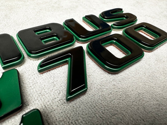 Brabus 700 Mean Green Metallic with Black Trunk Badge Emblem for Mercedes W465 G-Wagon – premium styling for high-performance SUVs