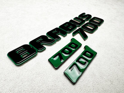 Brabus 700 Mean Green Metallic with Black Trunk Badge Emblem for Mercedes W465 G-Wagon – premium styling for high-performance SUVs