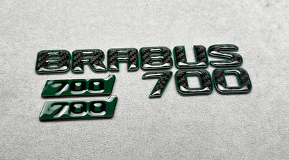 Brabus 700 Mean Green Metal with Carbon Trunk Badge Emblem for Mercedes W465 G-Wagon – premium styling with a high-performance carbon finish