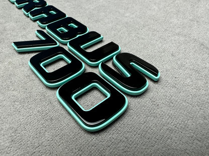 Brabus 700 Tiffany Blue Metallic Emblem Rear Trunk Badge for Mercedes
