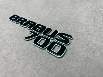 Brabus 700 Tiffany Blue Metallic Emblem Rear Trunk Badge for Mercedes