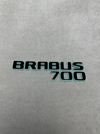 Brabus 700 tiffany blue metallic emblem rear trunk badge for Mercedes