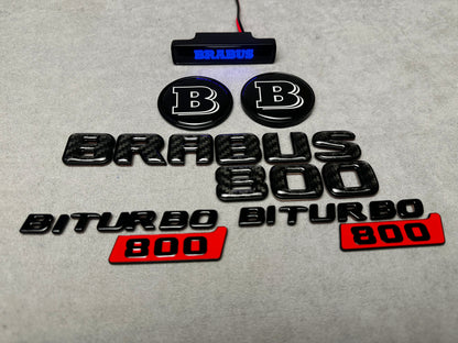 Biturbo 800 side badges in carbon for Mercedes GT customization