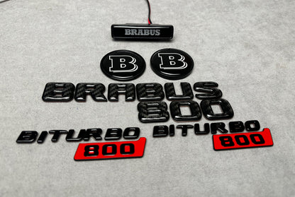 Round "B" hood and trunk emblems in carbon for Brabus GT models