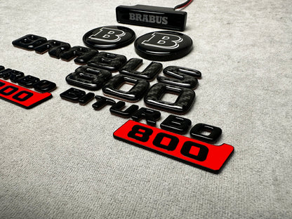 Illuminated Brabus blue LED grille emblem for Mercedes GT
