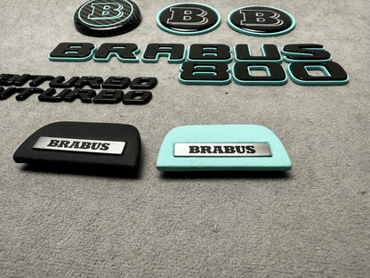 Brabus 800 Biturbo Tiffany Blue Metal Emblem Badge Set for Mercedes GT – premium quality exterior upgrade