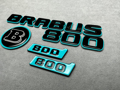 Brabus 800 Blue with Black Metal Emblem Badge Set for Mercedes – premium quality and stylish design for a bold vehicle upgrade