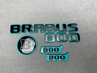 Brabus 800 Blue with Black Metal Emblem Badge Set for Mercedes – premium quality and stylish design for a bold vehicle upgrade