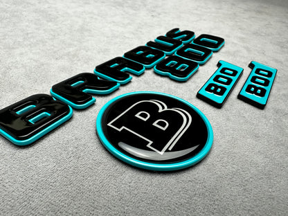 Brabus 800 Blue with Black Metal Emblem Badge Set for Mercedes – premium quality and stylish design for a bold vehicle upgrade