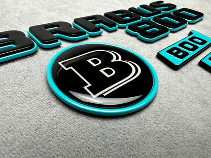 Brabus 800 Blue with Black Metal Emblem Badge Set for Mercedes – premium quality and stylish design for a bold vehicle upgrade