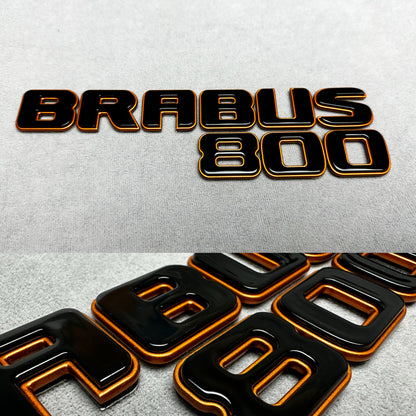 Brabus 800 copper bronze metallic emblem badge for Mercedes, premium finish, easy installation