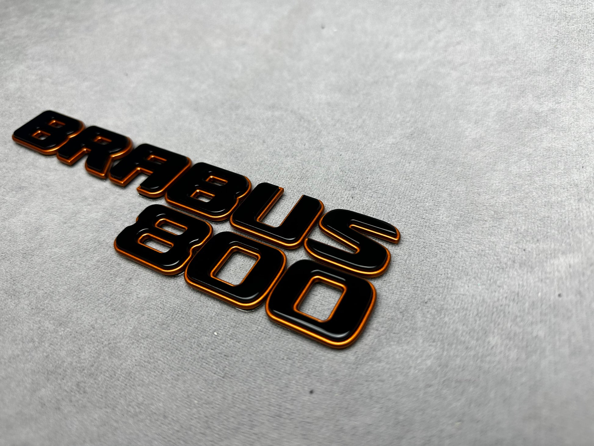 Brabus 800 copper bronze metallic emblem badge for Mercedes, premium finish, easy installation