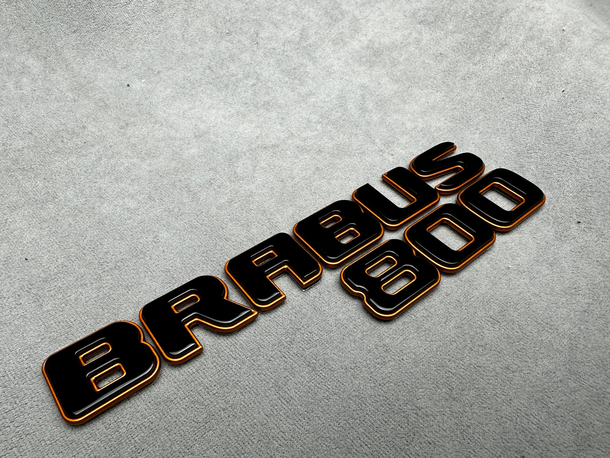 Brabus 800 copper bronze metallic emblem badge for Mercedes, premium finish, easy installation