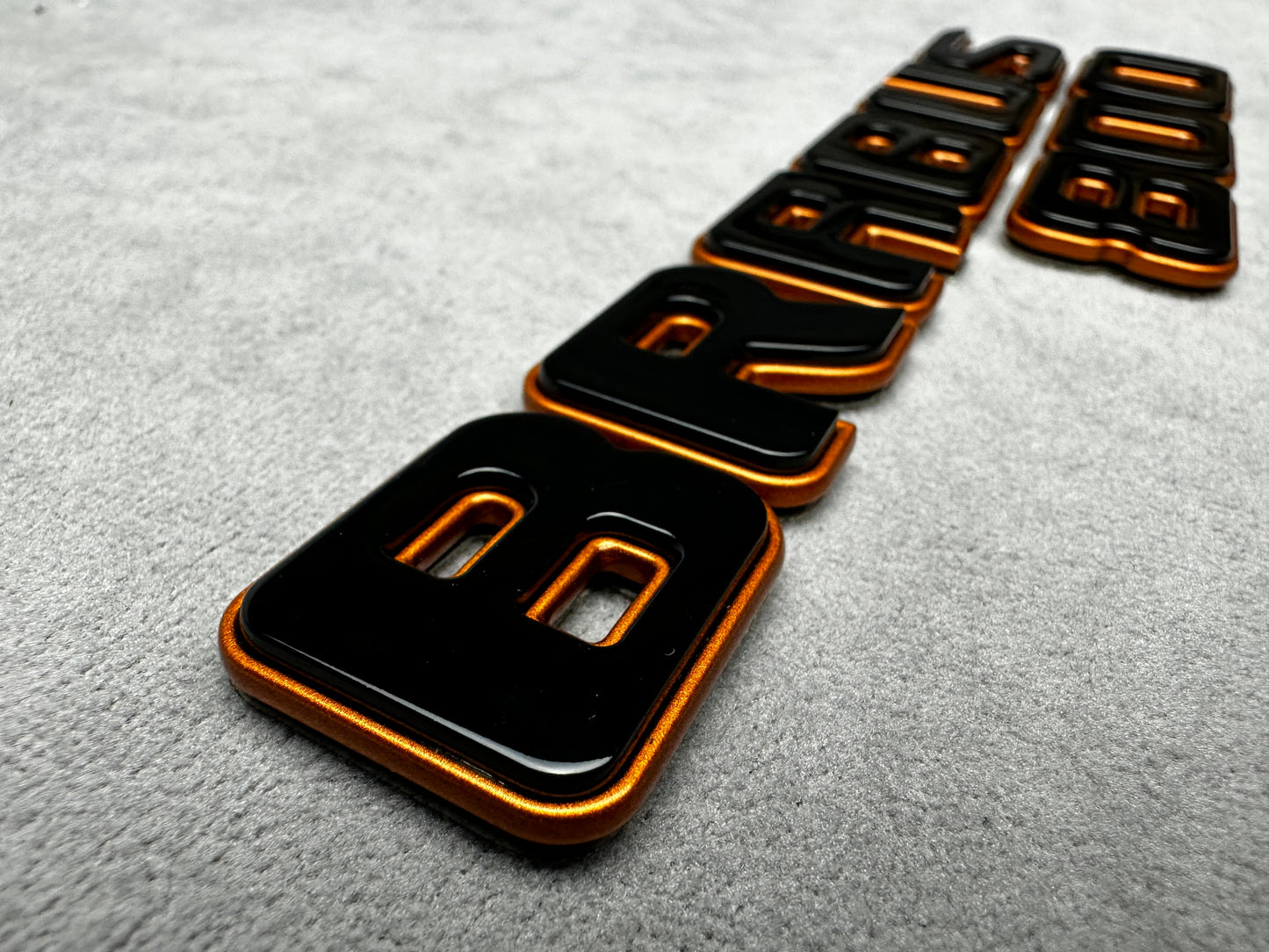 Brabus 800 copper bronze metallic emblem badge for Mercedes, premium finish, easy installation