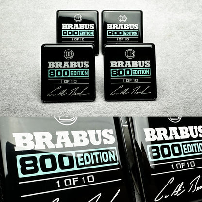 Brabus 800 Edition seat emblems Tiffany blue for Mercedes – set of 4 metal badges