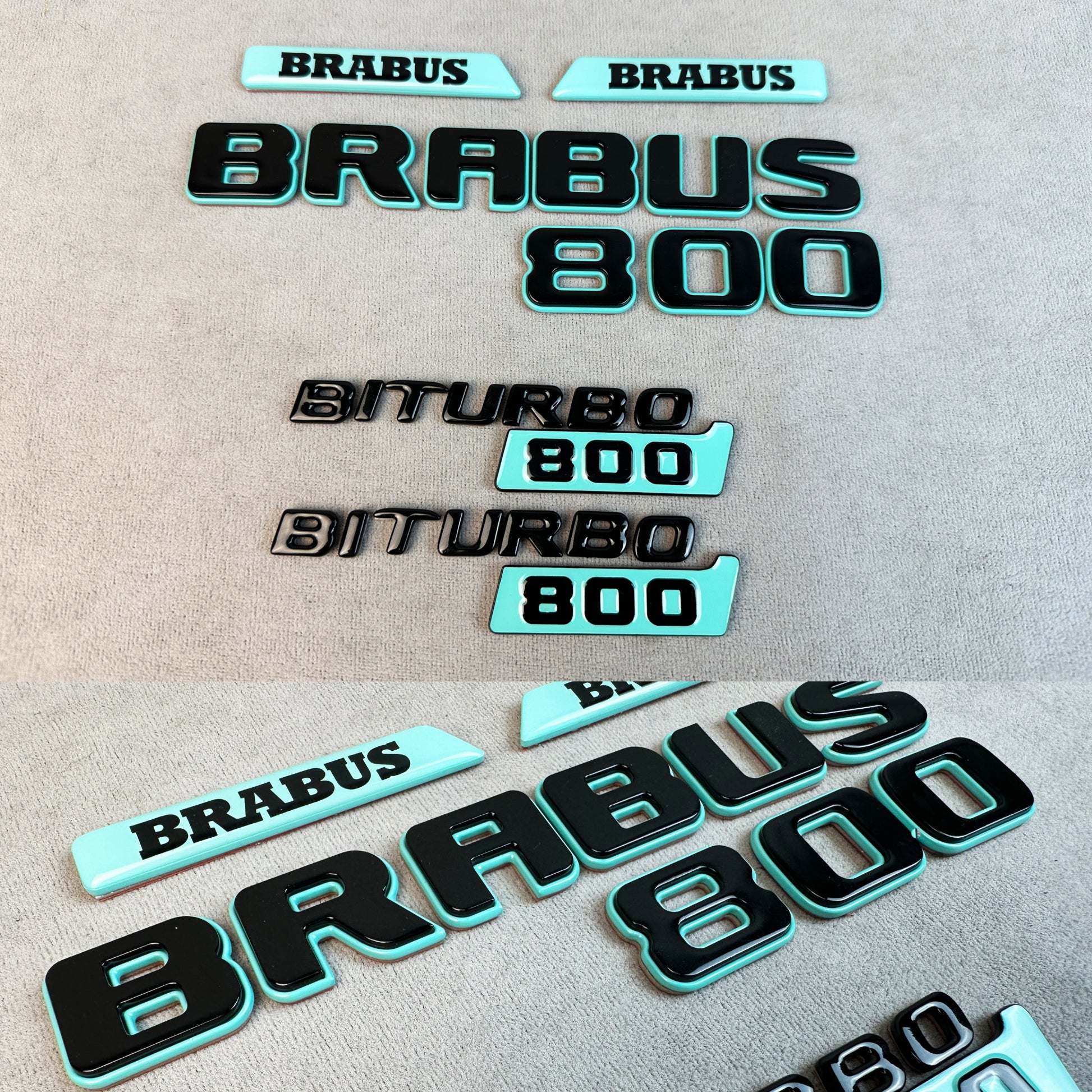 Full Brabus 800 emblem and side moulding kit for Mercedes G-Wagon W463A