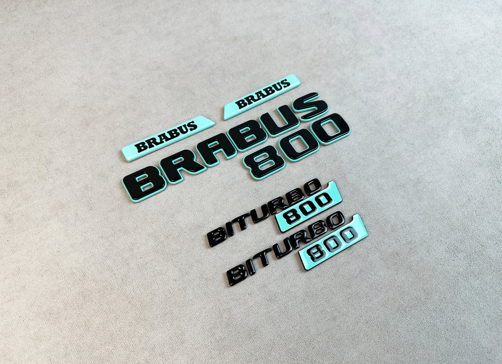 Side moulding Brabus insertions with Tiffany Blue inlay