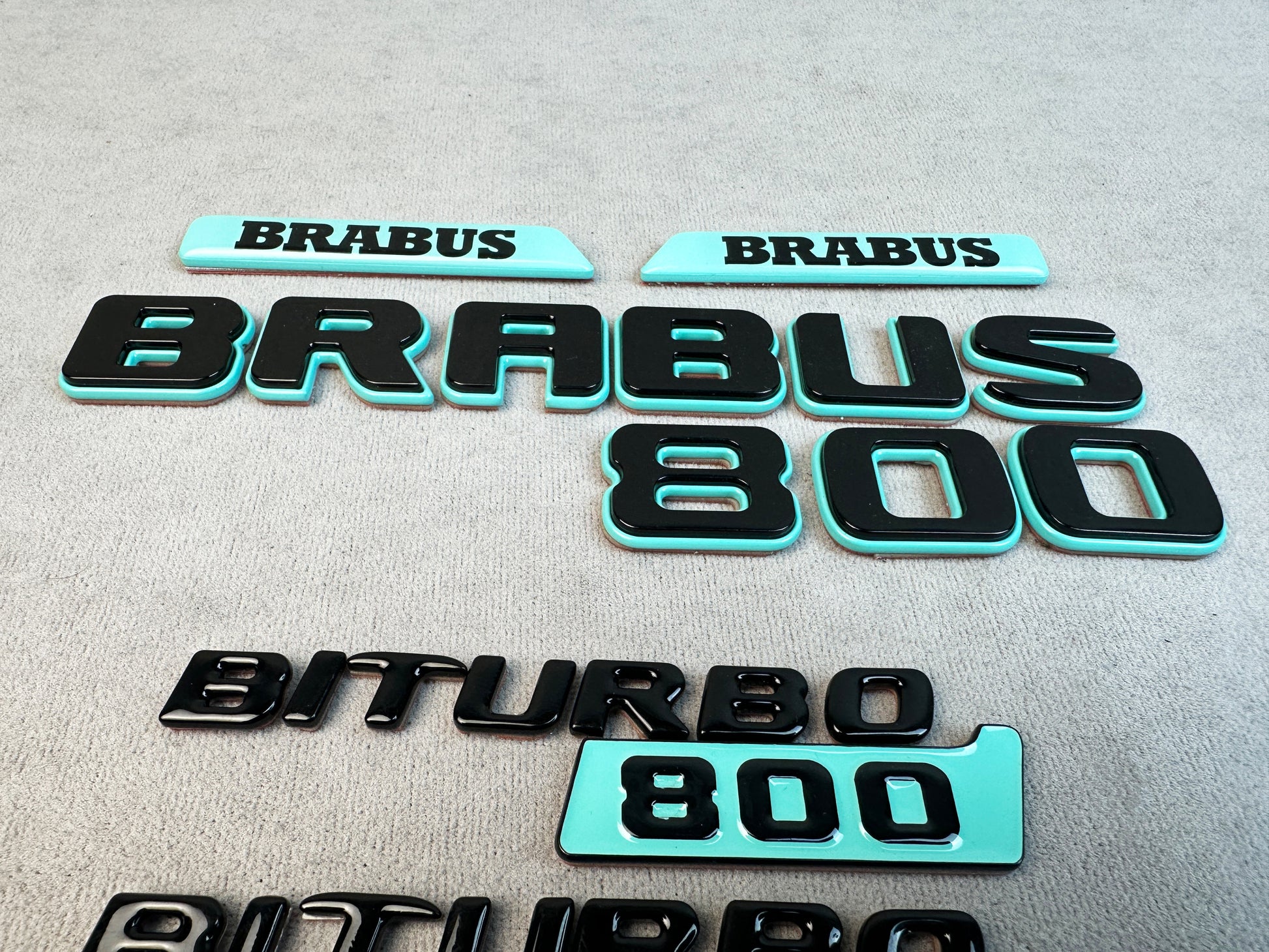 Premium Brabus emblem set ready for installation