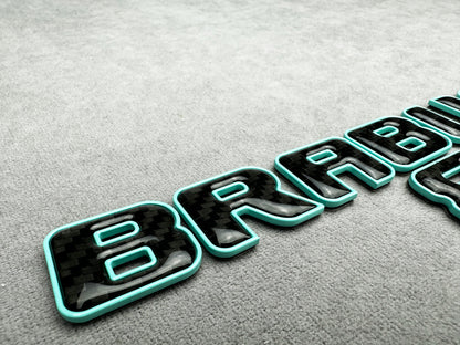 Brabus 800 Tiffany blue and black emblem badge for Mercedes rear trunk, premium quality