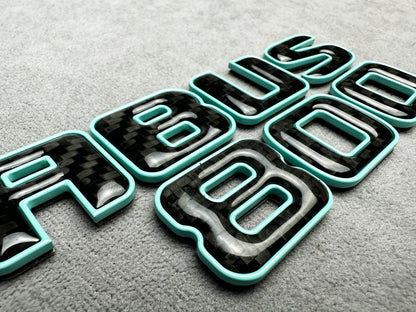 Brabus 800 Tiffany blue and black emblem badge for Mercedes rear trunk, premium quality