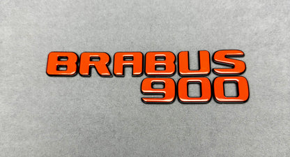 Brabus 900 orange with black emblem badge for Mercedes rear trunk, premium quality, easy installation