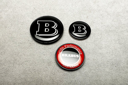 Brabus black hood emblem for Mercedes W223 AMG Line