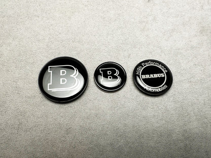 Full Brabus emblem set of 3 pieces for Mercedes W223 AMG Line