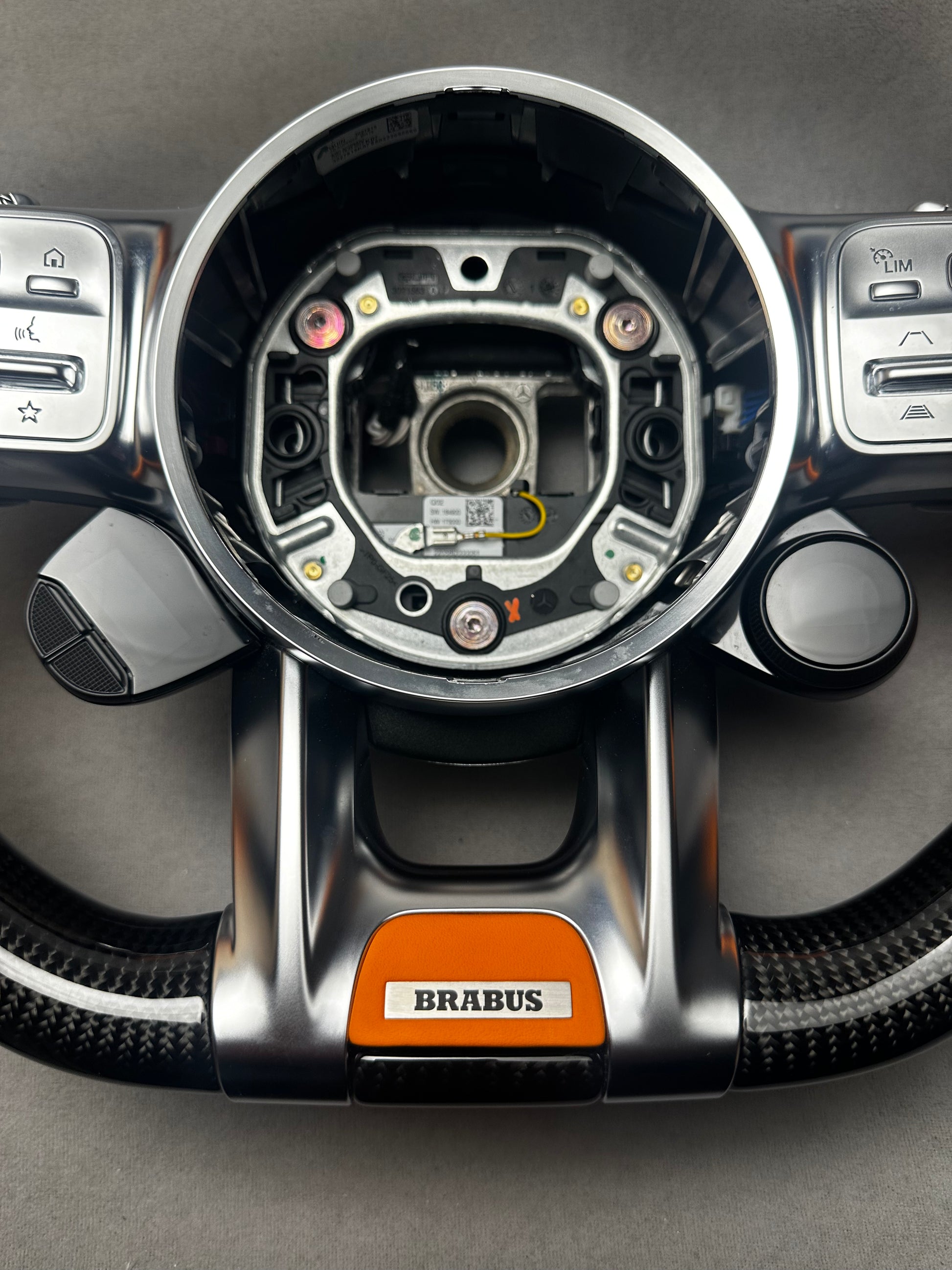 Brabus Orange interior steering wheel emblem badge for Mercedes G, GT, S, GLE, GLS