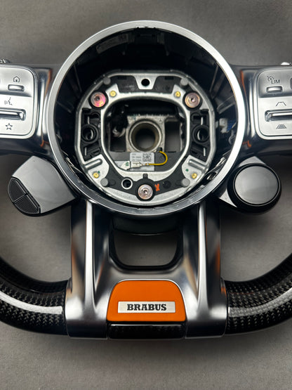 Brabus Orange interior steering wheel emblem badge for Mercedes G, GT, S, GLE, GLS