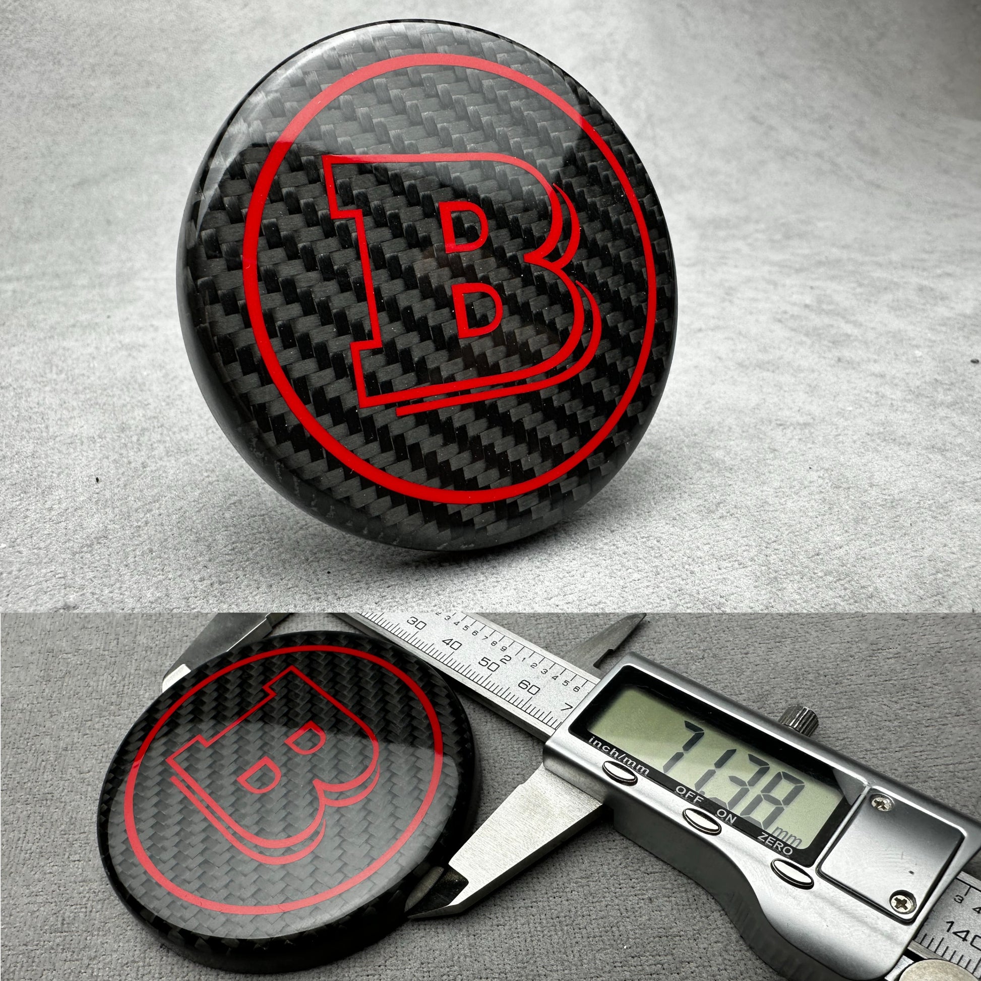 Brabus Red Carbon Emblem for Airbag Steering Wheel – 2024+ Mercedes models