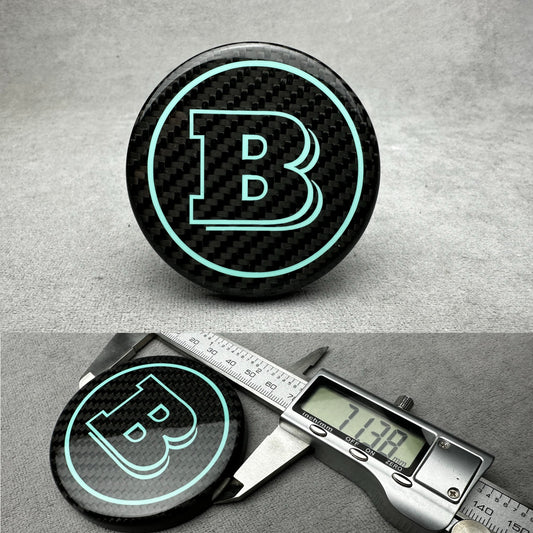 Brabus Tiffany Blue Carbon Emblem for Airbag Steering Wheel – 2024+ Mercedes models