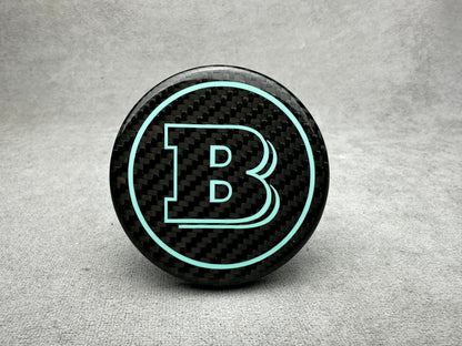 Brabus Tiffany Blue Carbon Emblem for Airbag Steering Wheel – 2024+ Mercedes G W465, S W223, GLE, GLS